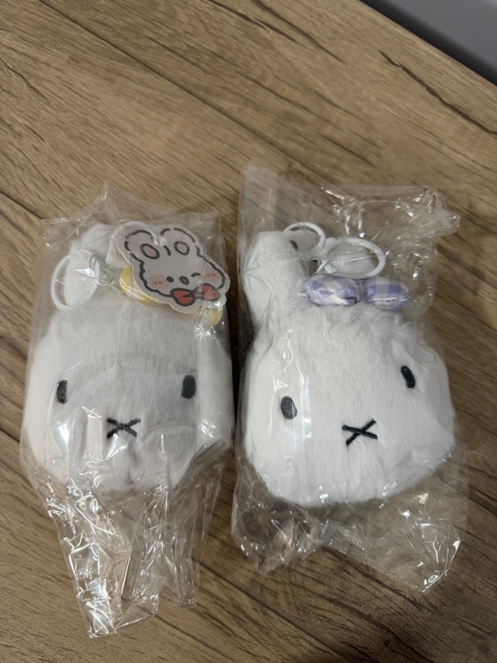Cute Miffy Plush Keychain Pair